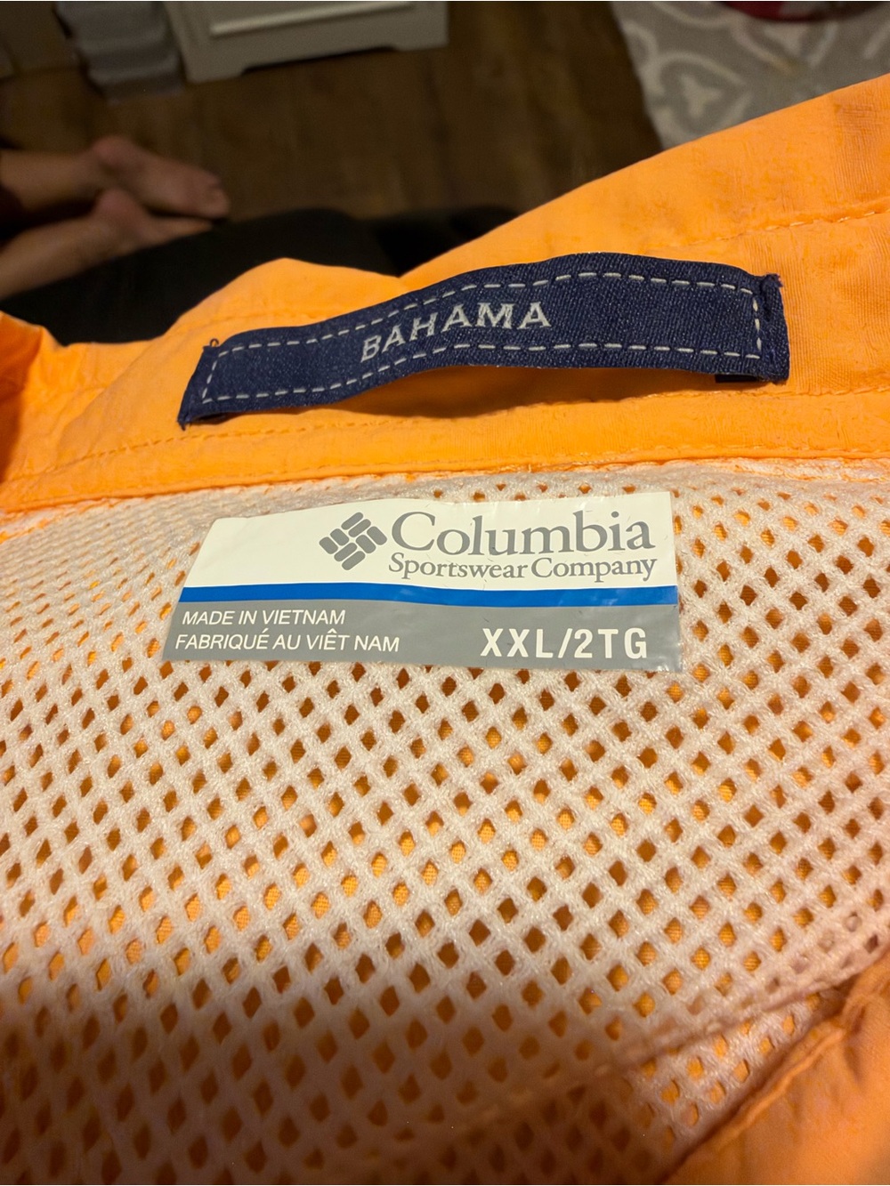 Columbia Bahama Men's Bright Orange Casual Button Down Shirt